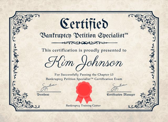 Chapter 7 Certification