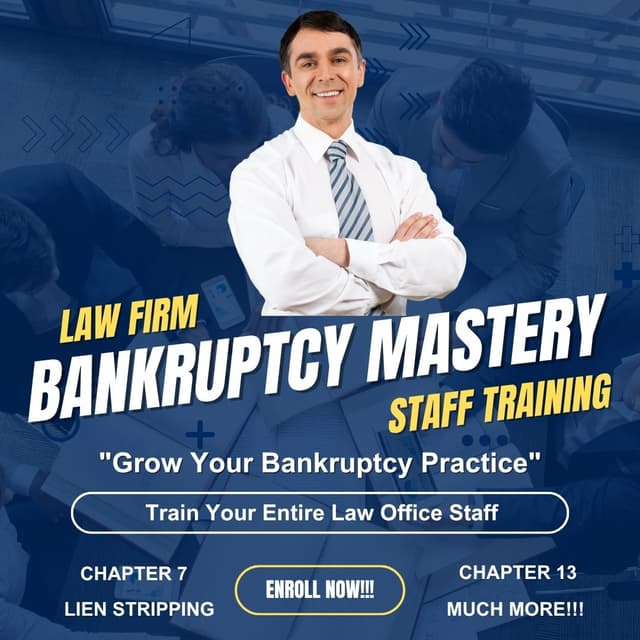 Law Firm Staff Bankruptcy Petition Training